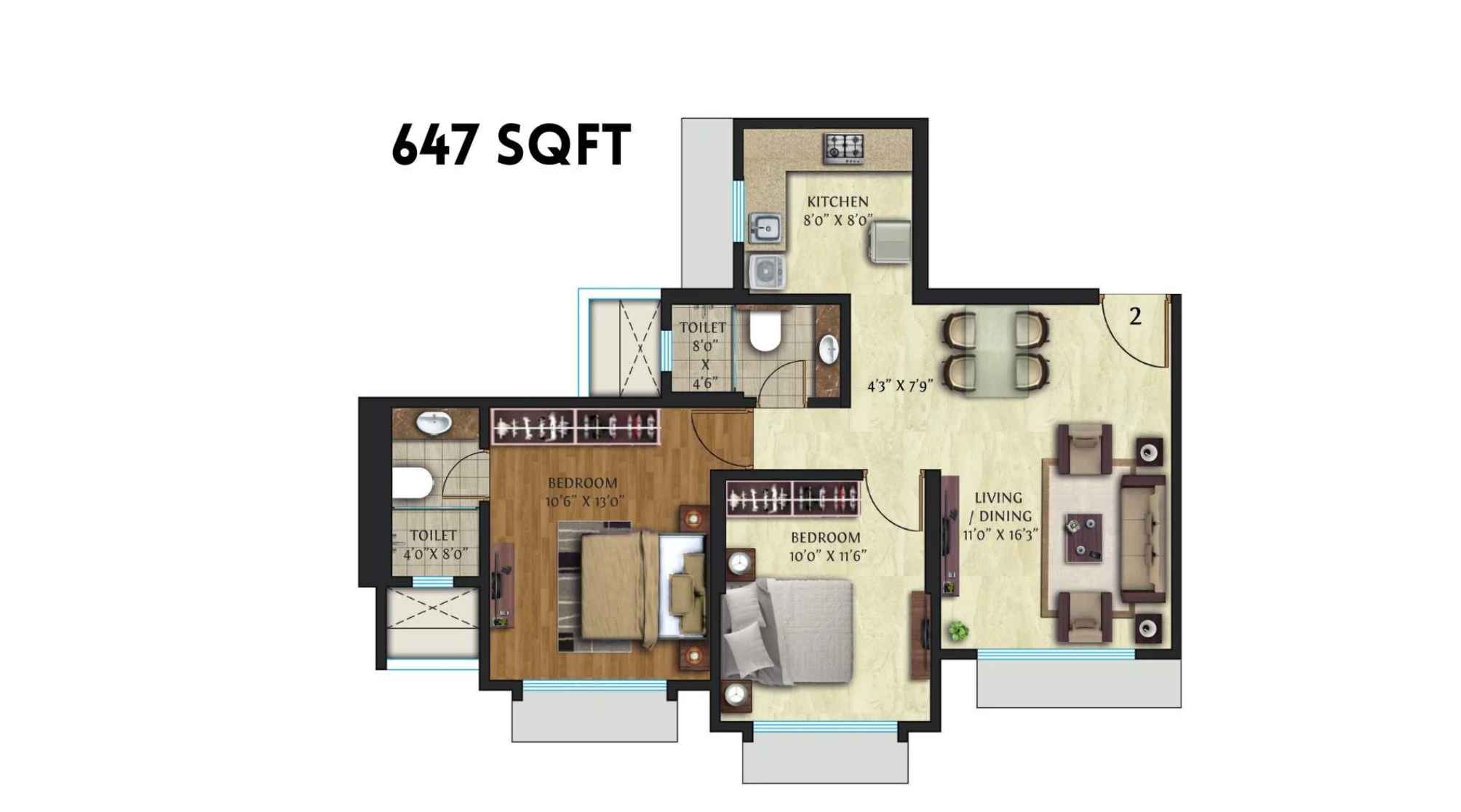 Crescent-Nexus-Floor-Plan-2-BHK-647-Sqft