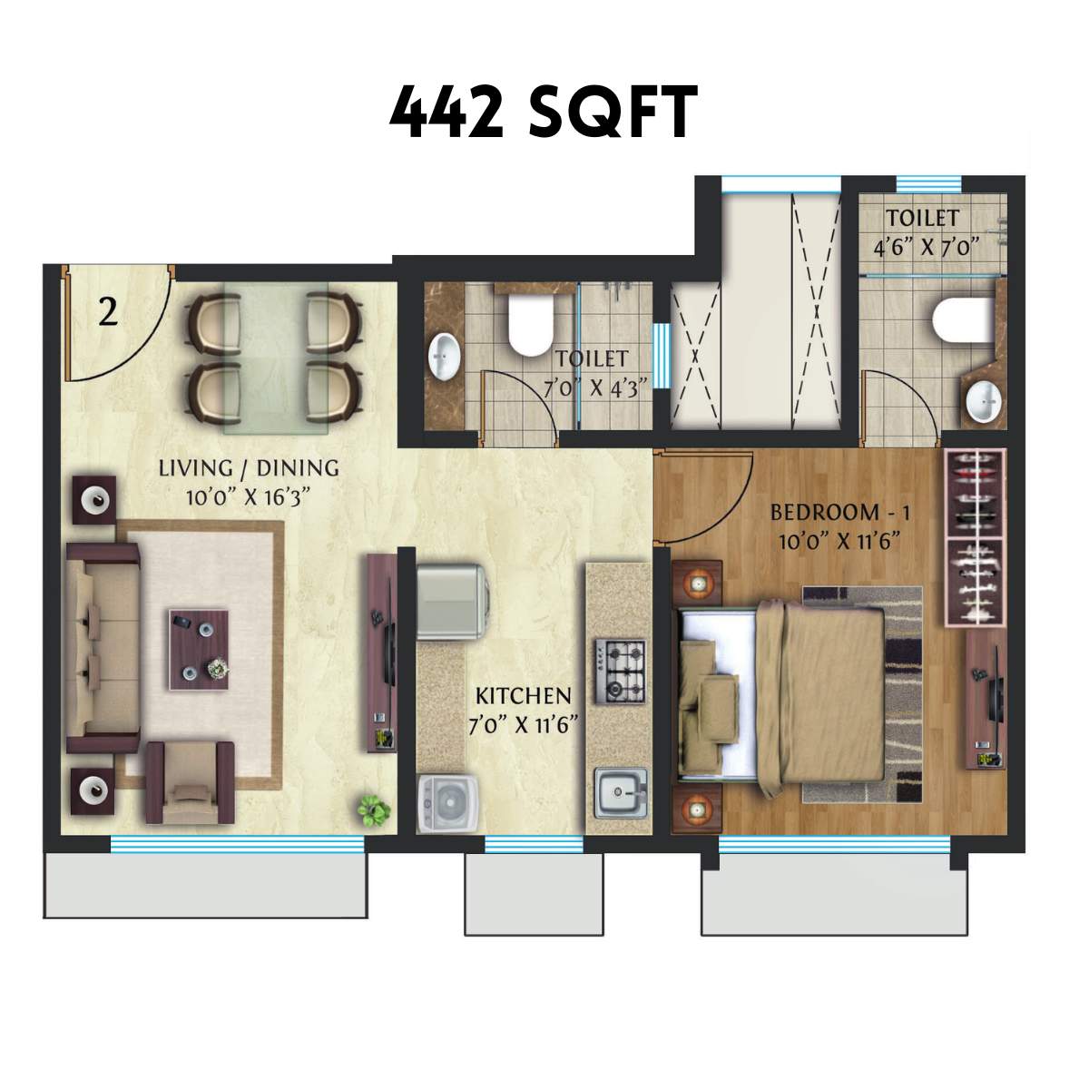 Crescent-Nexus-Floor-Plan-1-BHK-442-Sqft